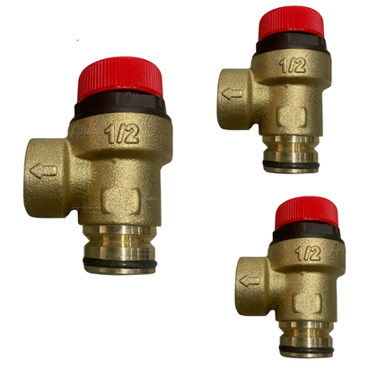 3x Baxi 3 Bar Pressure Relief Safety Valve PRV 248056