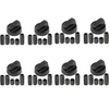 8x Creda Oven Cooker Black Hob Flame Burner Control Switch Knobs + 5 Adaptor