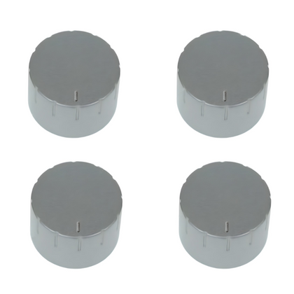 4X Beko Oven Control Knob Silver Chrome 6MM 150244157