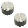 2x Bosch Oven Cooker Hob Silver Black Control Knob Switch 00616100