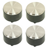 4x Bosch Oven Cooker Hob Silver Black Control Knob Switch 00616100