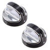 2x Stoves Cooker Oven Hob Gas Knob Black/Chrome 083157007